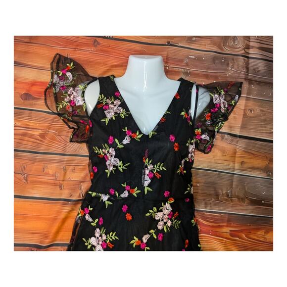 NWT Sam Edelman Embroidered Mesh Midi Dress Size 2 - Picture 5 of 11